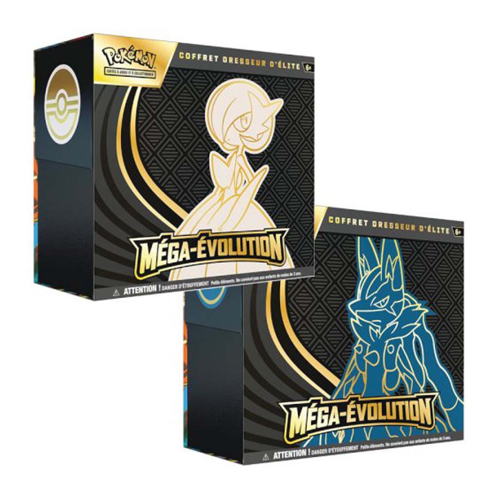 Pokemon JCC - Pokemon JCC - pack 2 Coffrets ETB dresseur d’élite à l’effigie de Méga-Lucario et Méga-Gardevoir FR