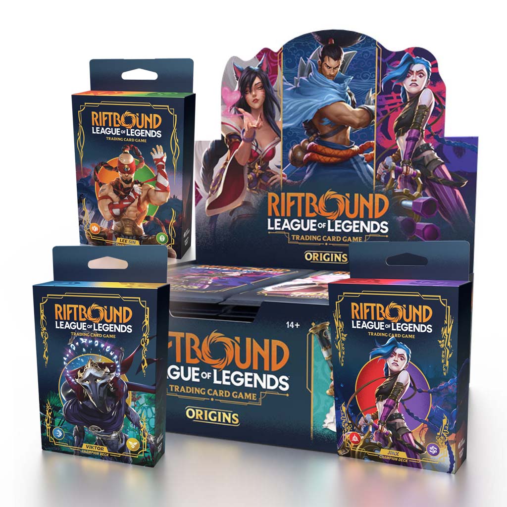 Riftbound: League of Legends TCG - Set One: Origins Booster Display (24 packs) + 3 Starter Deck