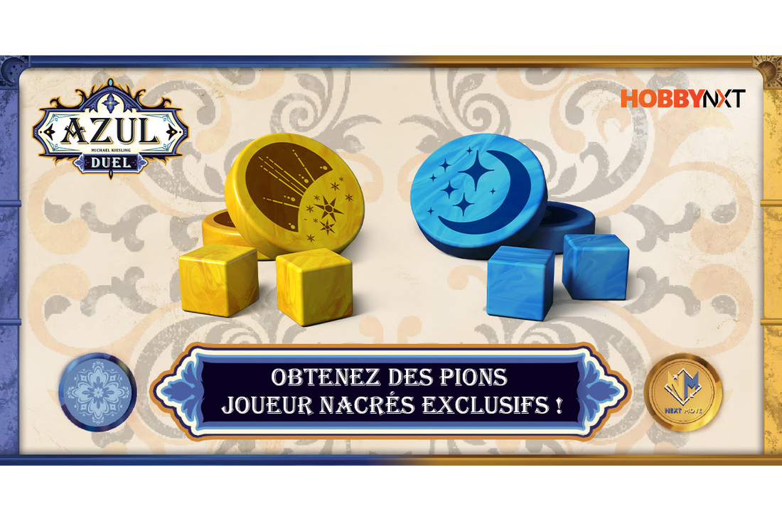 Azul Duel Bonus : un set exclusif de pions nacrés en acrylique pour 2 joueurs