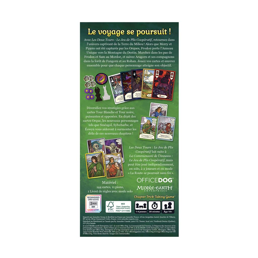 Seigneur des anneaux - Les Deux Tours - Le Jeu de Plis Coopératif