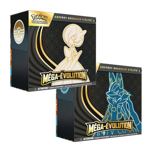 Pokemon JCC - Pokemon JCC - pack 2 Coffrets ETB dresseur d’élite à l’effigie de Méga-Lucario et Méga-Gardevoir FR