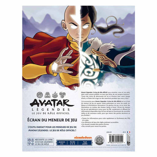 Avatar Légendes - Ecran du meneur de jeu
