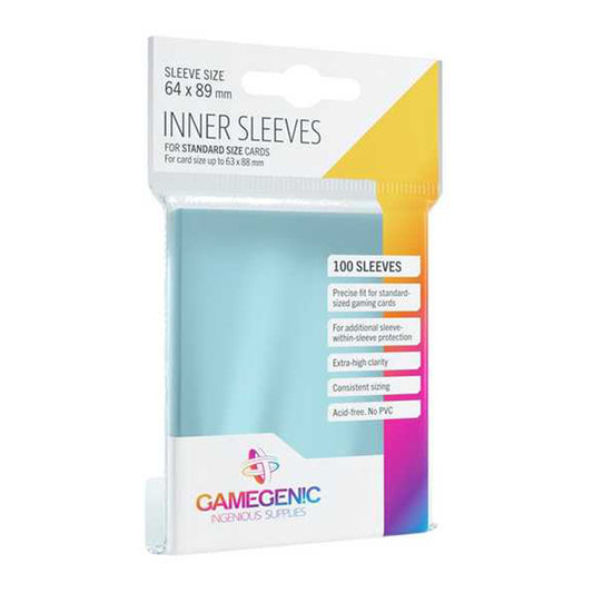 Inner Sleeves - Clear (100 Sleeves 64 x 89 ) - Pochettes Gamegenic