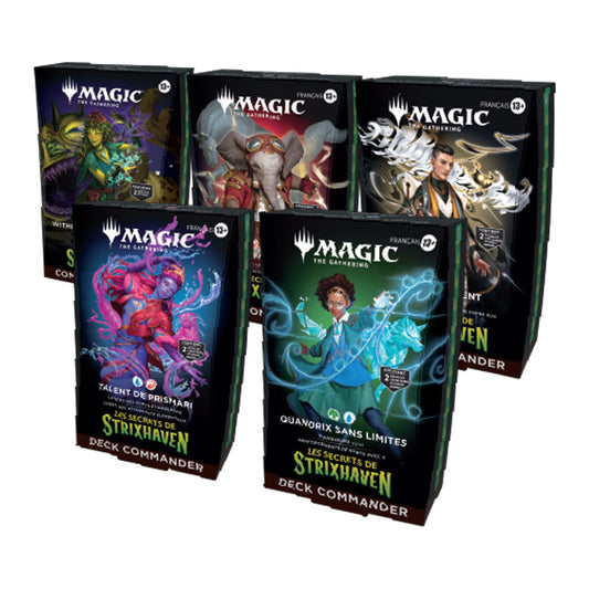 Magic: The Gathering - Les secrets de Strixhaven - Pack 5  decks Commander FR