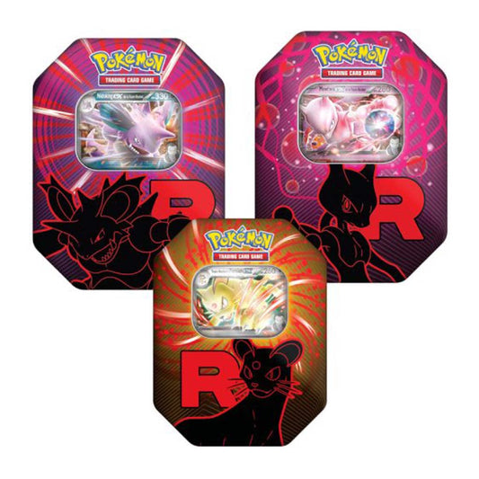 Pokemon JCC - Tin Q3 - 2025 - Pokebox - Mewtwo ex - Persian ex - Nidoking ex  De la team rocket