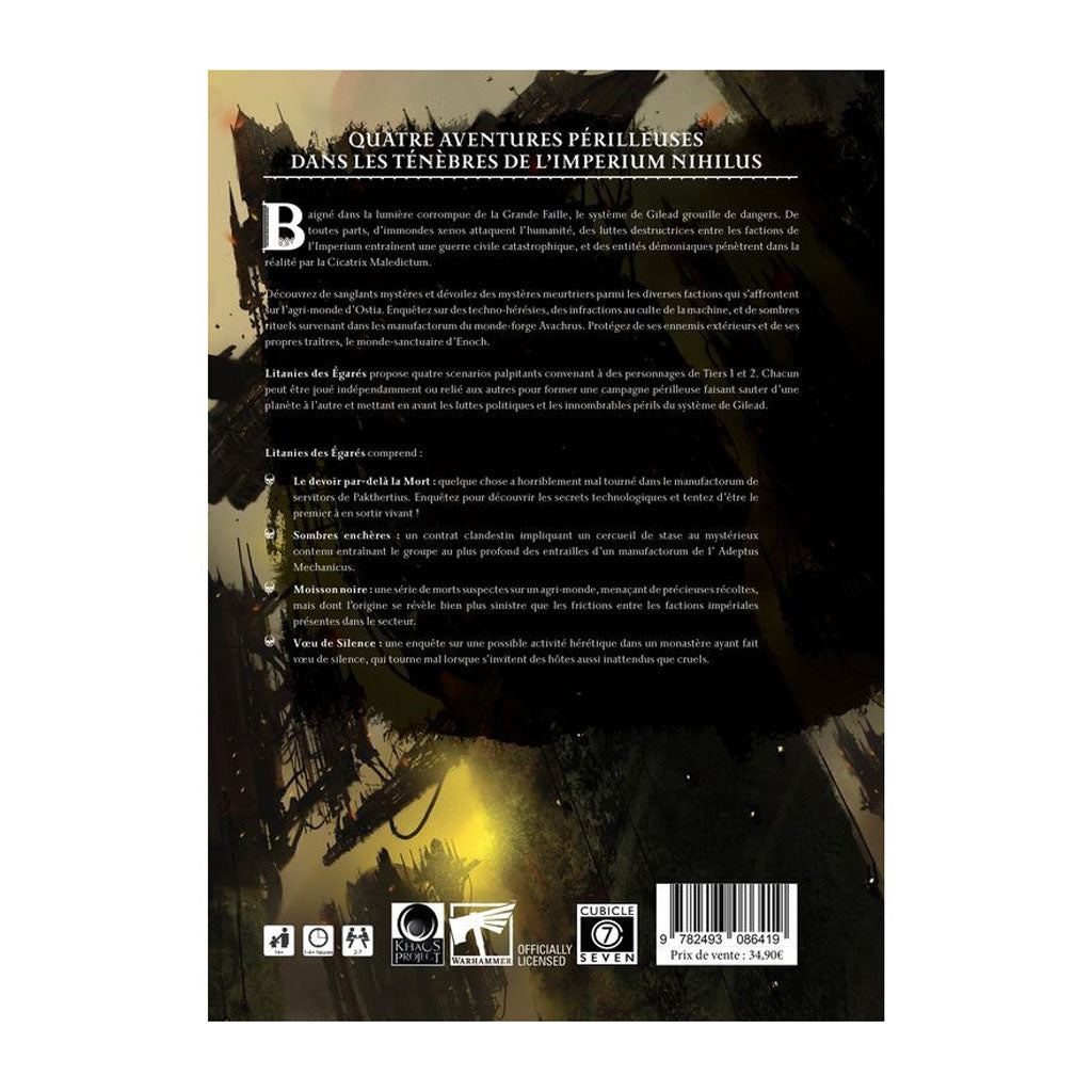 Warhammer 40K : Wrath & Glory - Litanies des Egares